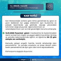 Pazartesi İçin Kar Tatili Kararı