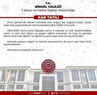 Şehir Geneli İçin Tatil Kararı