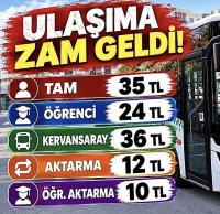 Toplu Taşımaya Zam 