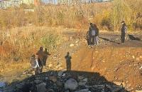 Yağışla Birlikte Yol Çöktü