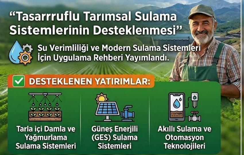 Tarımsal Sulama Yatırımlarına Destek Verilecek 